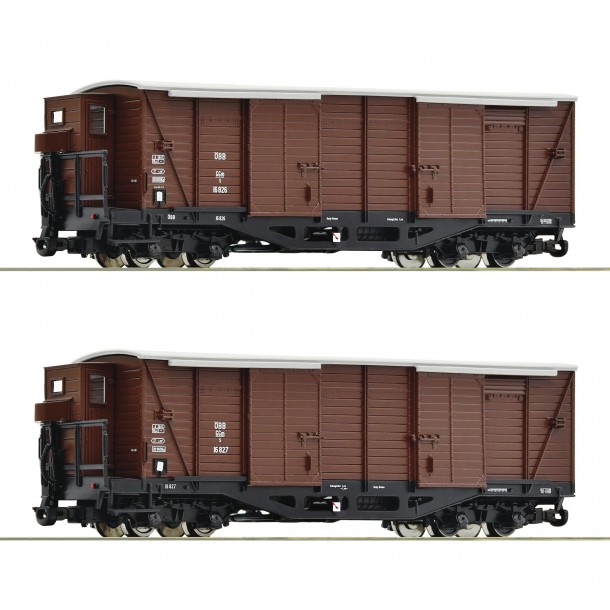 Roco 34583 zestaw 2szt. wagonów krytych OBB GGms 16826/16827 (H0e)