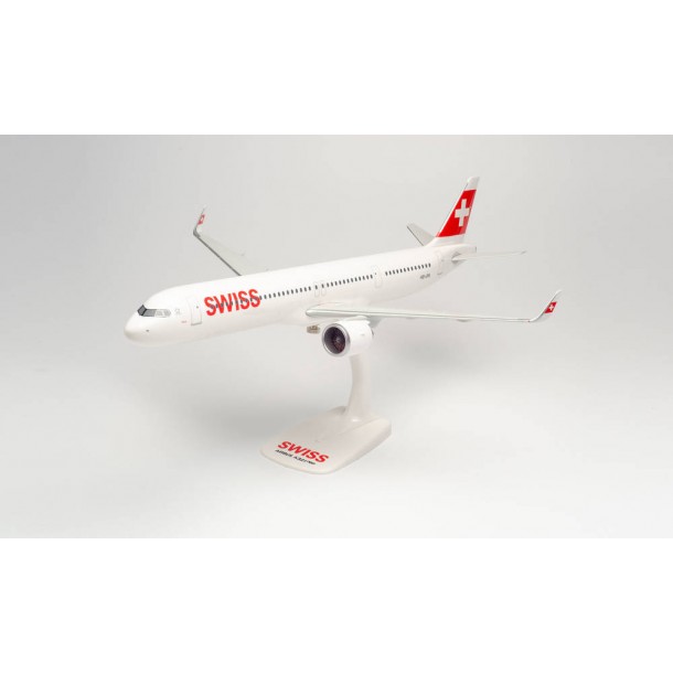 Herpa 613347  samolot Swiss International Air Lines Airbus A321neo – HB-JPA “Stoos“ snap fit  (1:100)