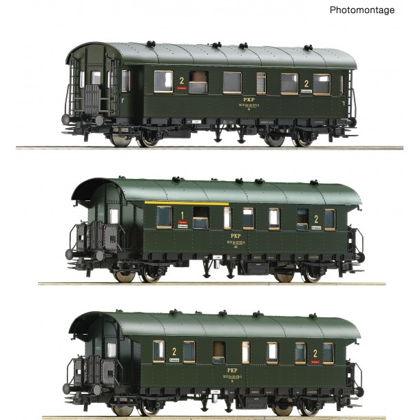 Roco 74019 zestaw 3 wagony osobowe  PKP ep.IV (H0) 