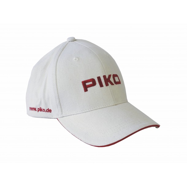 Piko 99942B czapka z daszkiem, kolor biały,  promocyjna z logo PIKO 