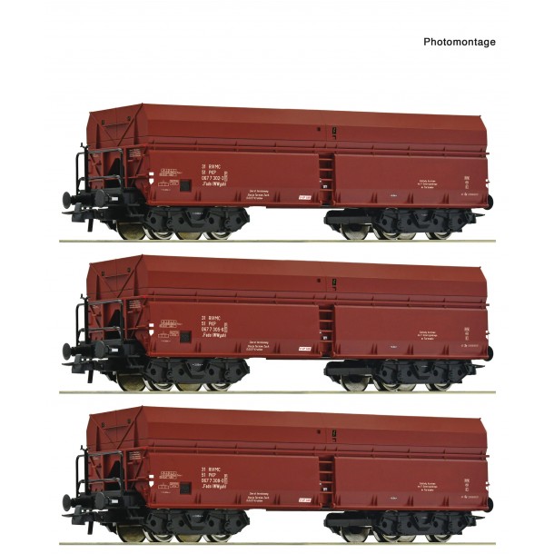 Roco 6600044 zestaw 3 wagony samowyładowcze PKP  ep.IV  (H0)