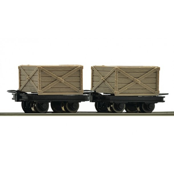 Roco 34603 zestaw 2szt. wagonow platform z burtą skrzyniową  (H0e)