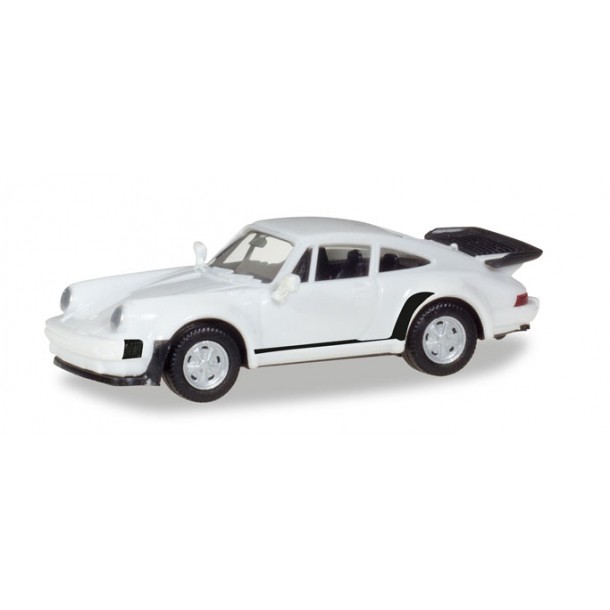 Herpa 013307 autko Porsche 911 Turbo, biały  MINI KIT , do składania  (H0) (11111)