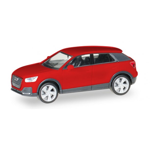 Herpa 038676-002 samochód Audi Q2, tangorot metallic, czerwony (H0)