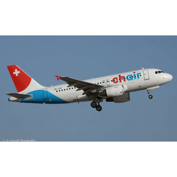 Herpa 612685  samolot Chair Airlines Airbus A319 HB-JOH  snap fit  (1:200)